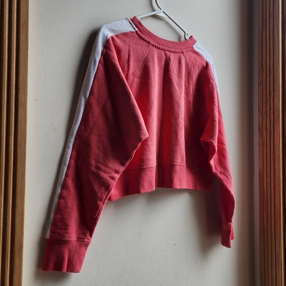 Calvin Klein Performance Pink/White Cropped Scoop Neck Sweatshirt Size Small - Picture 10 of 13